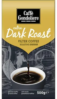 Immagine prodotto di Caffe Gondolier Caffè Tostato Extra Fondente 500g – Intenso e Aromatico