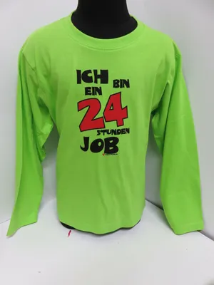 Produktbild von Langarmshirt * Ich bin ein 24 Stunden Job * Fun - Gr. 80/86