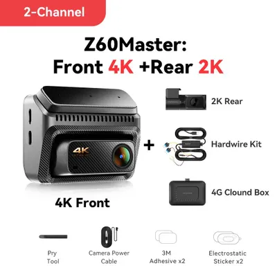 Produktbild von Z60Master - Dashcam - 2 Kanäle - 4G - 4K - Rückkamera - ADAS - 128-GB-SD-Karte