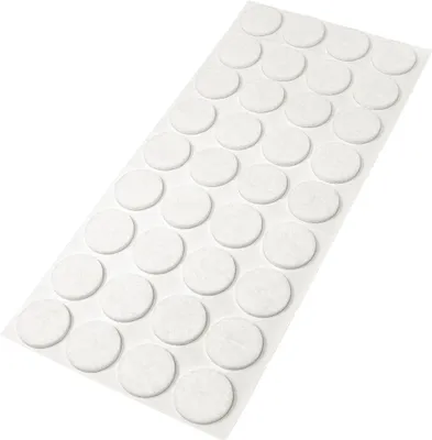 Produktbild von Adsamm® | 36 x selbstklebende Filzgleiter / Weiß / Ø 24 mm / rund / Möbelgleiter aus Filz mit 3.5 mm Stärke