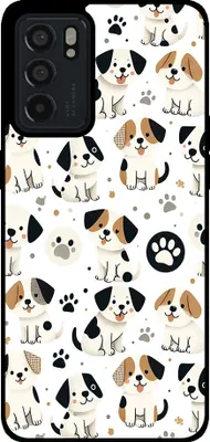 Produktbild von Smartphonica Handyhülle geeignet für Oppo Reno6 5G mit Hundedruck - TPU Backcover Fall Hund Design