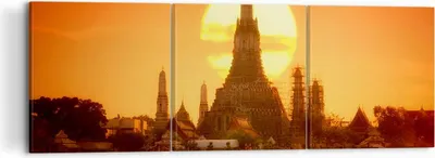 Produktbild von Bild auf Leinwand - Leinwandbild - Tempel Asien - 120x40cm - Wand Bild - Wanddeko - Wandbilder - Leinwanddruck - Bilder - Kunstdruck - Wanddekoration - Leinwand bilder - Wandkunst - CA120x40-3420