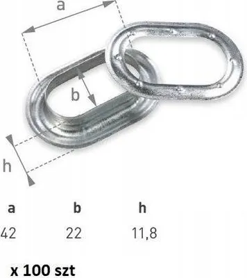 Obrázok produktu pre Oválne očká na plachtu 42x22 mm - 100 ks