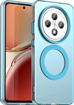 Produktbild von Magnetisch Hülle für Oppo Reno12 F 5G, Schlank Durchscheinend Matt Stoßfest Handyhülle Blau