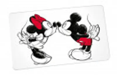 Produktbild von Frühstücksbrettchen Mickey Kiss Sketch rot
