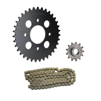 Image de Kit chaîne 3 pièces noir 13/35 dents pour Hercules XE 5 Enduro (jusqu'au moteur n° 10697365)