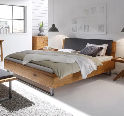 Produktbild von Hasena Oak Wild Wildeiche Bett Cadro 23 Indus Kopfteil Sion 140x200