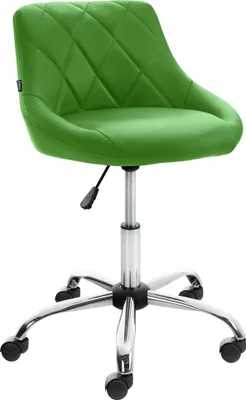 Productafbeelding van CLP werkstoel Lazio, draaibaar, met chroomframe | Kleur: groen, materiaal: kunstleer