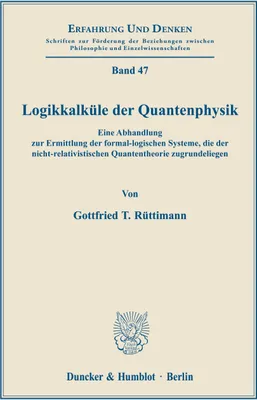 Produktbild von Logikkalküle der Quantenphysik.