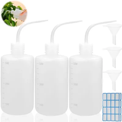 Produktbild von Dosierflasche Spritzflasche Quetschflasche - 500 ml - Kunststoff - 3 Stück - Transparent