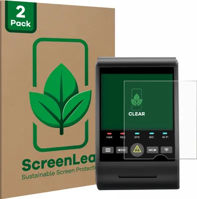 Produktbild von 2x ScreenLeaf Schutzfolie für VIOFO A229 PRO nachhaltiger Displayschutz Display Schutz Folie Klar Transparent