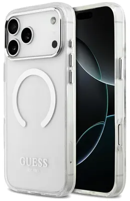Zdjęcie produktu dla Etui Guess Metal Outline MagSafe do iPhone 17 Pro Max srebrny