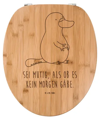 Produktbild von Mr. & Mrs. Panda Toilettenbrille Schnabeltier Mut - Transparent - Geschenk, Büro, WC Sitz, Toilettendeckel, WC-Brille, Raodtrip, Arbeit, Klodeckel, Training, Brille