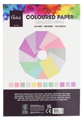 Produktbild von Papierblock mit farbigen Blättern