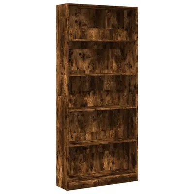 Immagine prodotto di vidaXL Libreria in rovere fumé 80x24x176 cm materiale a base di legno