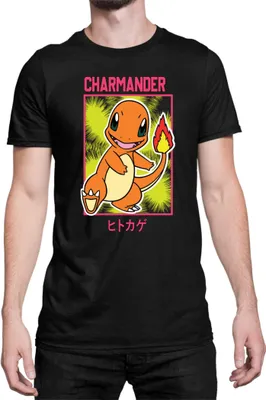 Zdjęcie produktu dla Męska Koszulka Japan Manga Anime Comics Pokemon 022, Man L / Czarny