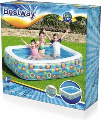 Image de Bestway 54120, Piscine gonflable, 702 l, Rectangulaire, 6 ans, Vinyl, Multicolore