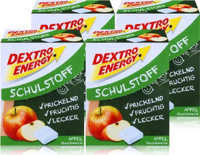 Produktbild von Dextro Energy Schulstoff Traubenzucker Apfel Geschmack 50g (4er Pack)