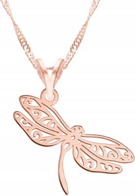 Immagine prodotto di Collana di libellule in oro rosa e argento 925