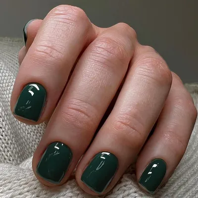 Image de Ceboic 24 pièces French Press on Nails Vert foncé Faux ongles glossy