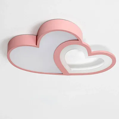 Image de Plafonnier LED - en forme de cœur - Variable avec télécommande - 35 W - 10-15 m² - Acrylique - Rose