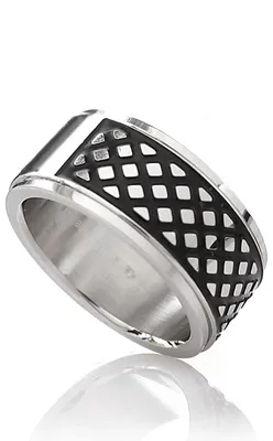 Produktbild von Moderner Männer Edelstahl Geschwärzt Stein Schwarz Herranschmuck HSR9176 - 62 (19.7)