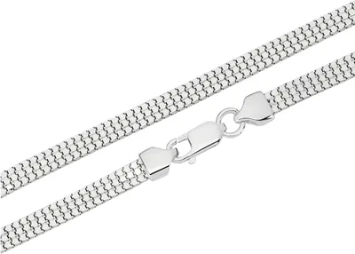 Produktbild von 45cm Halskette Venezianerkette 3-fach 925 Silber Damen Silberkette 4,7mm breite