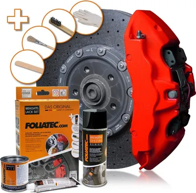 Produktbild von FOLIATEC 2175 Bremssattellack Farbe Spray Set Rot Matt 400ml 125ml 50ml