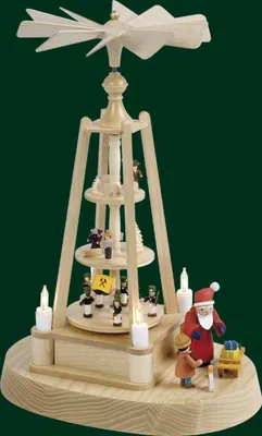 Produktbild von Tischpyramide mit Weihnachtsmann Höhe= 27cm NEU