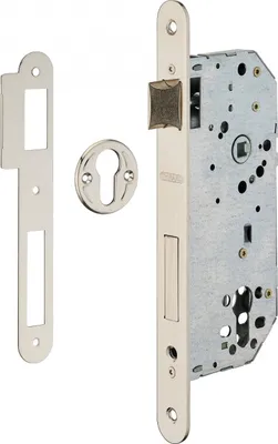Image de Boitier de serrure encastrable à cylindre pour porte d'entrée, axe 50mm, bouts ronds - THIRARD