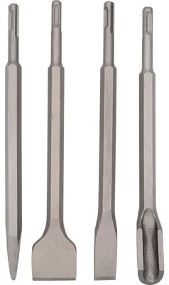 Produktbild von SDS Plus Meissel 4-tlg Meißel Flachmeißel Spitzmeißel Fugenmeißel Fliesen Kanal