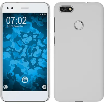 Produktbild von PhoneNatic Case kompatibel mit Huawei P9 Lite Mini - Hülle weiß gummiert Hard-case Cover