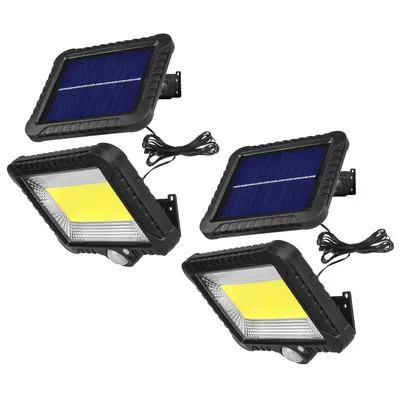 Obrázek produktu pro Solární LED reflektor s pohybovým senzorem Maclean IP44 5 W 400 lm 6000 K lithiová baterie 1300 mAh 5,5 V DC MCE438 2 kusy