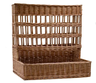 Immagine prodotto di Cesta espositore in vimini rettangolare cm 46x43xh12/58 - base cm 45x43