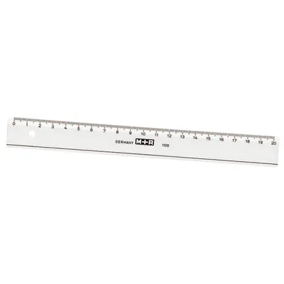 Produktbild von M+R 1120 - 0000, Schreibtisch-Lineal, Polystyrene, Transparent, cm, 200 mm, 1 Stück(e)