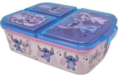 Productafbeelding van Lunchbox voor kinderen, kunststof, BPA-vrij, met afbeeldingen van Lilo en Stitch