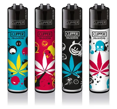 Produktbild von Clipper Feuerzeuge 4er Set : Bad Smiley