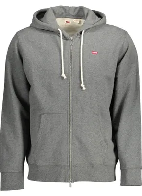 Produktbild von Graues Herren-Sweatshirt mit Kapuze und Reißverschluss für Komfort