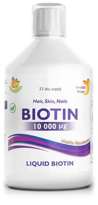 Produktbild von Swedish Nutra Biotin  flssiges Biotin - fr Haut, Haare, Ngel  glnzende Haare, schne Haut, starke Ngel  ausgeglichener Stoffwechsel  500ml