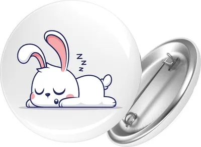 Produktbild von Huuraa Button Hase Comic 25mm rund mit Sicherheitsnadel Ansteckbutton Geschenkidee
