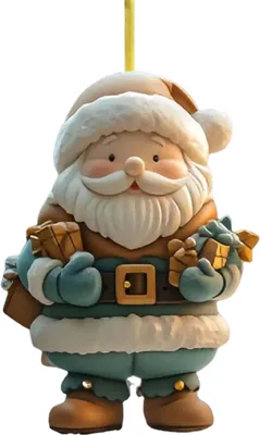 Produktbild von Weihnachtsmann-Ornamente, 2D-Acryl-Cartoon-Weihnachtsmann-Anhänger, hängende Dekoration für den Weihnachtsbaum, Heimdekoration
