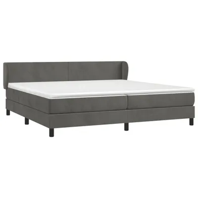 Productafbeelding van vidaXL Boxspringbed met matras, donkergrijs, 200x200 cm, fluweel