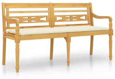 Produktbild von VidaXL 3100843, Cremefarben, Teak, Erwachsene & Kinder, 1500 mm, 515 mm, 840 mm