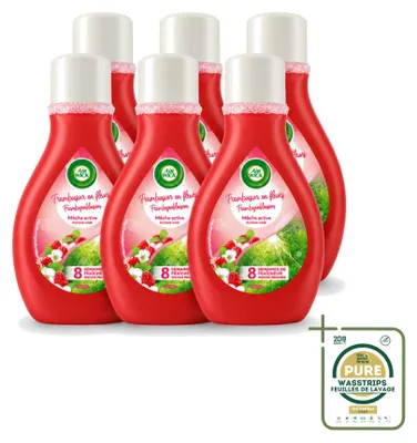 Imagen del producto de 6 unidades de ambientador en spray Air Wick, aroma Frambuesa y Flor, 375 ml - Paquete ahorro