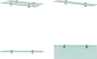 Immagine prodotto di vidaXL Mensole galleggianti 2 pz. Vetro 60x20 cm 8 mm - Mensola galleggiante - Mensole galleggianti - Mensola a muro - Mensole a muro