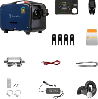 Obrázok produktu pre Dieselový ohrievač vzduchu, ovládanie Bluetooth, veľmi tichá prevádzka, 8 kW 12V 24V 110-240V