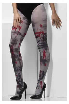 Produktbild von Blutige Zombie Strumpfhose als Kostümzubehör für Damen