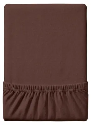 Obrázek produktu pro Jersey prostěradlo EXCLUSIVE tmavě hnědé 90x200, Obrázek vytvořený pomocí AI