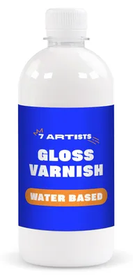 Produktbild von Acryllack Farblos 500 ml Glänzend | Glanzlack | Glänzend Klarlack für Acrylfarben | Acryllack Farblos auf Wasserbasis | Überlack Acrylfarbe für Durchg