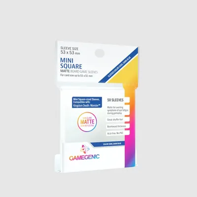 Immagine prodotto di Gamegenic Matte Mini-Square-Sized Sleeves maniche di protezione per carte 53x53mm (50 pezzi) (+)